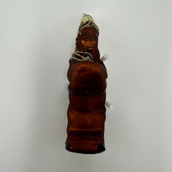 2 Old World Christmas 4" Horse Mercury Glass Christmas Ornaments - Picture 5 of 14